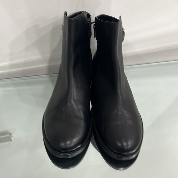 Barbara Barbieri Minimalistic Black Ankle Booties side Zipper Black Leather 41 - Picture 3 of 14